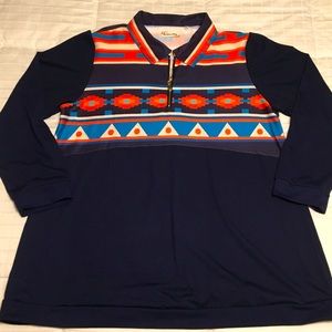 Geometric Quarter-Zip Jacket (XL)